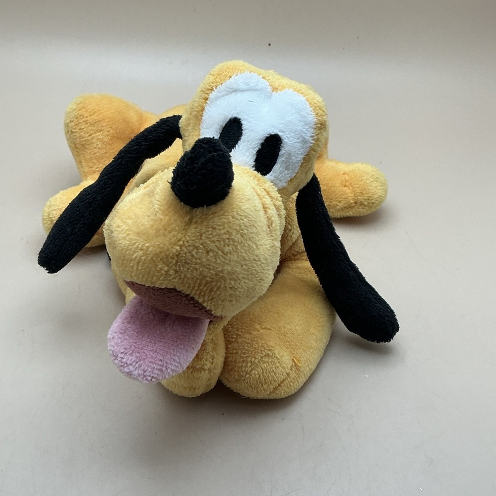 Disney Mini Pluto Plush Laying Down Soft 8" Stuffed Animal